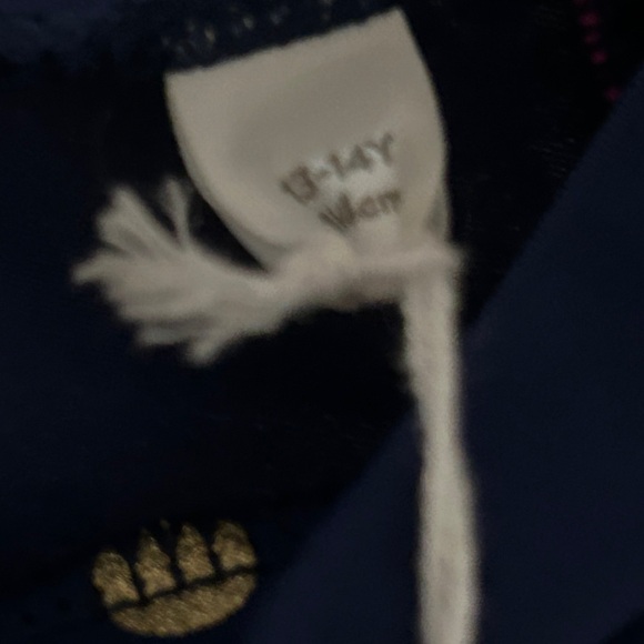 NWT Boden Girls Long Sleeve Rash Guard 13-14Y Blue Metallic Gold Dot - Picture 5 of 8